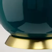 Lampa stołowa Havering - 1 źródło światła - Turkusowy, postarzany mosiądz