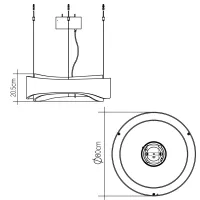 Duża lampa wisząca LED Horizon