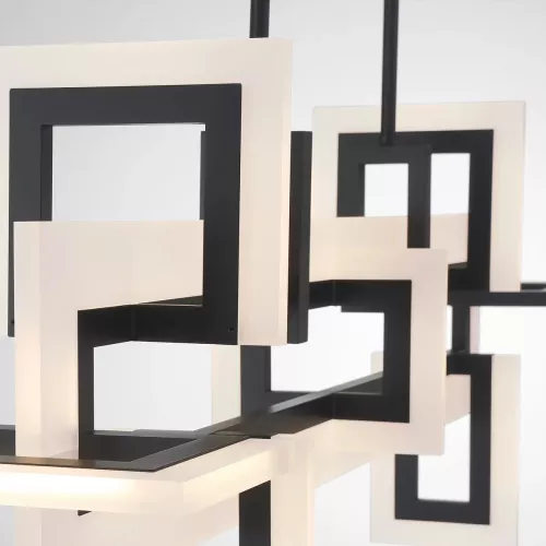 Średnia lampa wyspowa Inizio - Matowa czerń
