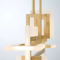 Mała lampa wyspowa Inizio - Szczotkowane złoto