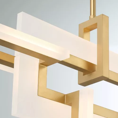 Mała lampa wyspowa Inizio - Szczotkowane złoto