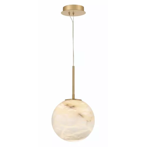 Średnia lampa wisząca Kepler - 1 źródło światła - Szczotkowane złoto