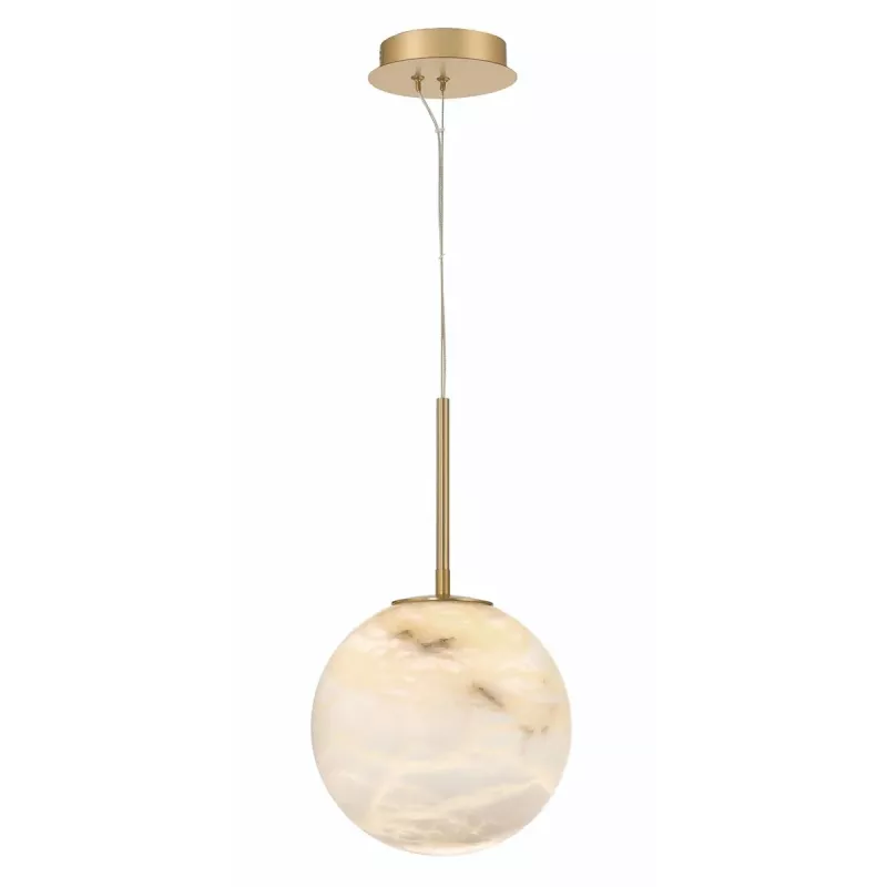 Średnia lampa wisząca Kepler - 1 źródło światła - Szczotkowane złoto