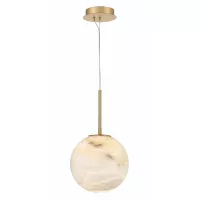 Średnia lampa wisząca Kepler - 1 źródło światła - Szczotkowane złoto