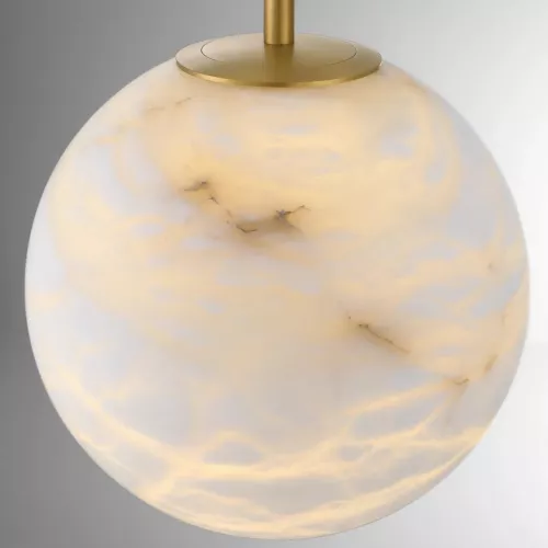 Średnia lampa wisząca Kepler - 1 źródło światła - Szczotkowane złoto