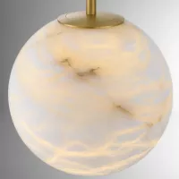 Średnia lampa wisząca Kepler - 1 źródło światła - Szczotkowane złoto