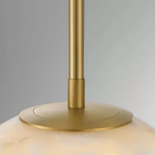 Średnia lampa wisząca Kepler - 1 źródło światła - Szczotkowane złoto