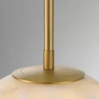 Średnia lampa wisząca Kepler - 1 źródło światła - Szczotkowane złoto