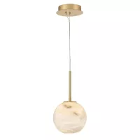 Mała lampa wisząca Kepler - 1 źródło światła - Szczotkowane złoto