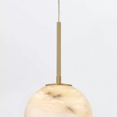 Mała lampa wisząca Kepler - 1 źródło światła - Szczotkowane złoto