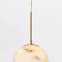 Mała lampa wisząca Kepler - 1 źródło światła - Szczotkowane złoto