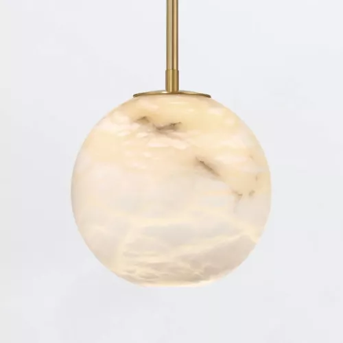 Mała lampa wisząca Kepler - 1 źródło światła - Szczotkowane złoto