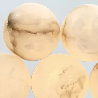 Duża lampa wisząca Kepler - 7 źródeł światła - Szczotkowane złoto
