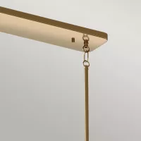 Lampa wyspowa Kimrose - 10 źródeł światła - Szczotkowany naturalny mosiądz
