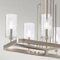 Lampa wyspowa Kimrose - 10 źródeł światła - Polerowany nikiel