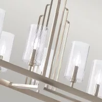 Lampa wyspowa Kimrose - 10 źródeł światła - Polerowany nikiel
