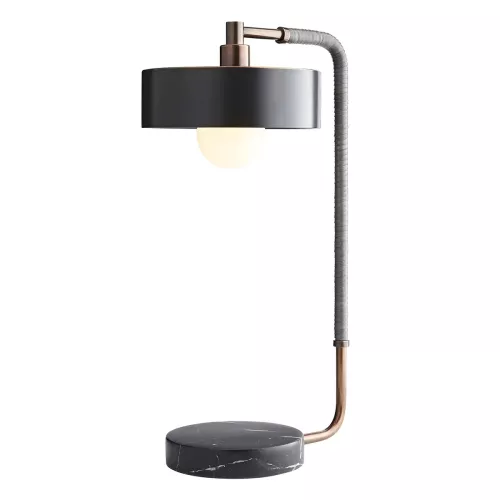 Lampa stołowa Aaron - 1 źródło światła - Czarny