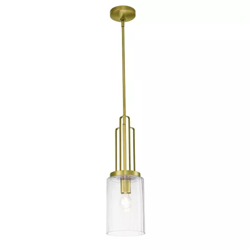 Lampa wisząca Kimrose - 1 źródło światła - Szczotkowany naturalny mosiądz