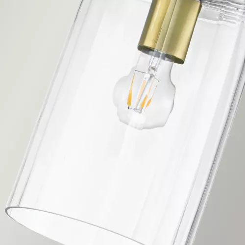Lampa wisząca Kimrose - 1 źródło światła - Szczotkowany naturalny mosiądz
