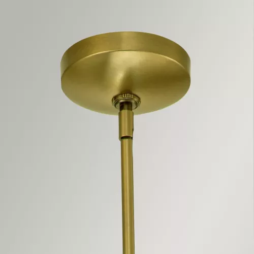 Lampa wisząca Kimrose - 1 źródło światła - Szczotkowany naturalny mosiądz