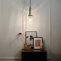 Lampa wisząca Kimrose - 1 źródło światła - Szczotkowany naturalny mosiądz