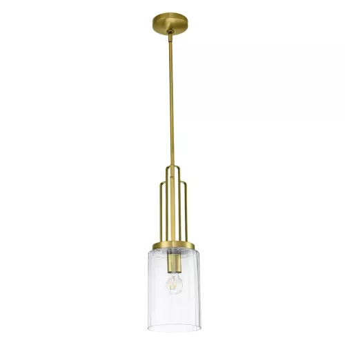Lampa wisząca Kimrose - 1 źródło światła - Szczotkowany naturalny mosiądz