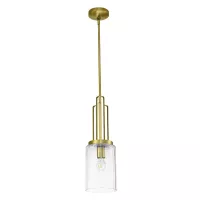 Lampa wisząca Kimrose - 1 źródło światła - Szczotkowany naturalny mosiądz