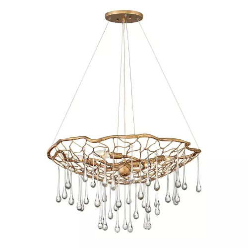 Lampa wisząca Laguna - 4 źródła światła - Oksydowane złoto