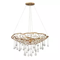Lampa wisząca Laguna - 4 źródła światła - Oksydowane złoto