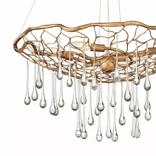 Lampa wisząca Laguna - 4 źródła światła - Oksydowane złoto