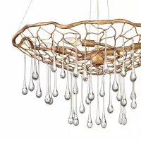 Lampa wisząca Laguna - 4 źródła światła - Oksydowane złoto