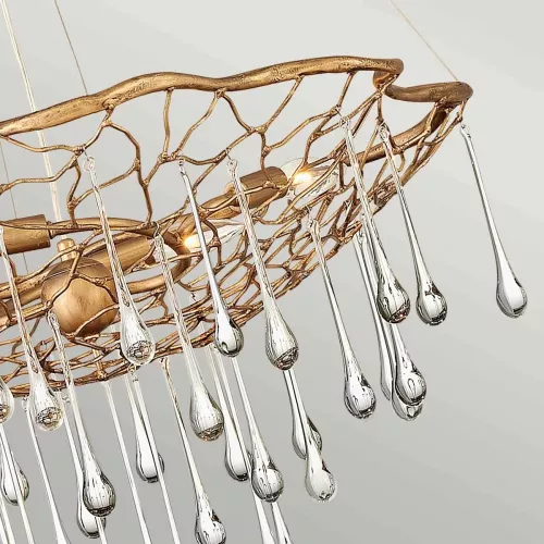 Lampa wisząca Laguna - 4 źródła światła - Oksydowane złoto