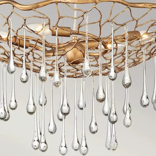 Lampa wisząca Laguna - 4 źródła światła - Oksydowane złoto