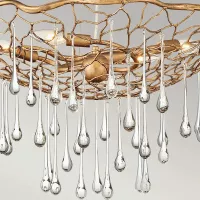 Lampa wisząca Laguna - 4 źródła światła - Oksydowane złoto