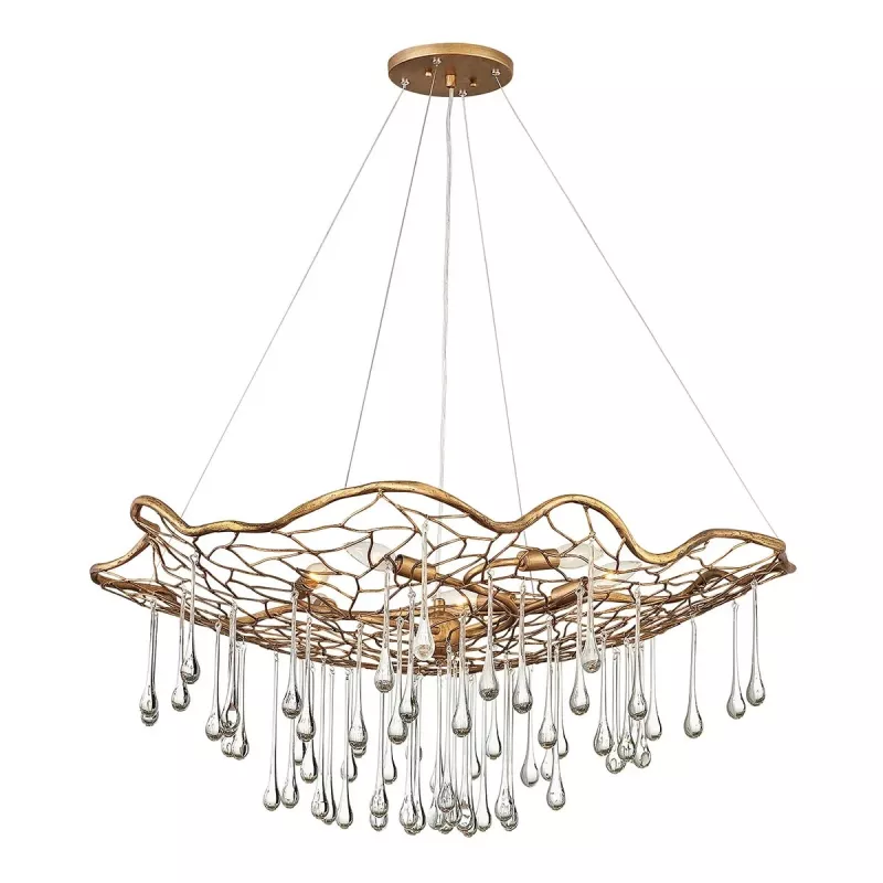 Lampa wisząca Laguna - 6 źródeł światła - Oksydowane złoto