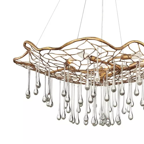 Lampa wisząca Laguna - 6 źródeł światła - Oksydowane złoto