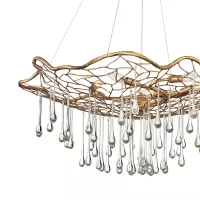 Lampa wisząca Laguna - 6 źródeł światła - Oksydowane złoto