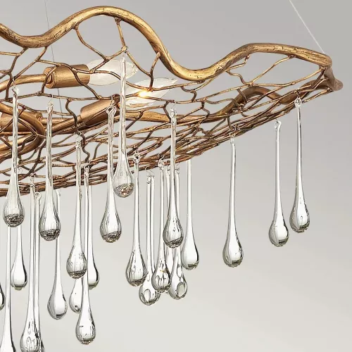 Lampa wisząca Laguna - 6 źródeł światła - Oksydowane złoto