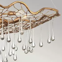 Lampa wisząca Laguna - 6 źródeł światła - Oksydowane złoto