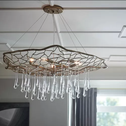 Lampa wisząca Laguna - 6 źródeł światła - Oksydowane złoto