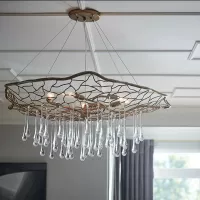 Lampa wisząca Laguna - 6 źródeł światła - Oksydowane złoto
