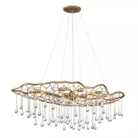 Lampa wisząca Laguna - 8 źródeł światła - Oksydowane złoto