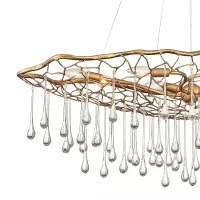 Lampa wisząca Laguna - 8 źródeł światła - Oksydowane złoto