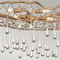 Lampa wisząca Laguna - 8 źródeł światła - Oksydowane złoto