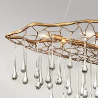 Lampa wisząca Laguna - 8 źródeł światła - Oksydowane złoto