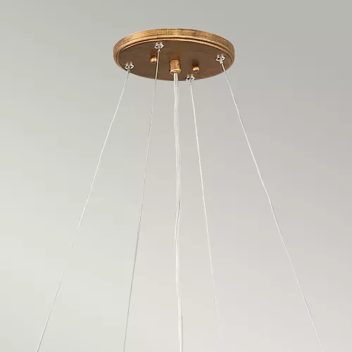 Lampa wisząca Laguna - 8 źródeł światła - Oksydowane złoto