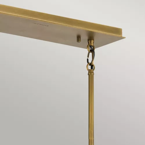 Lampa wyspowa Linara - 5 źródeł światła - Czarny, naturalny mosiądz