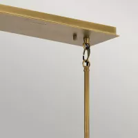 Lampa wyspowa Linara - 5 źródeł światła - Czarny, naturalny mosiądz