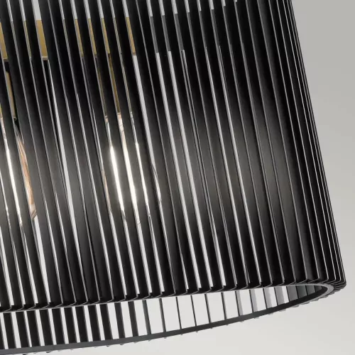 Lampa wyspowa Linara - 5 źródeł światła - Czarny, naturalny mosiądz