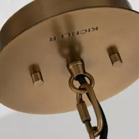 Lampa wisząca Linara - 1 źródło światła - Czarny, naturalny mosiądz